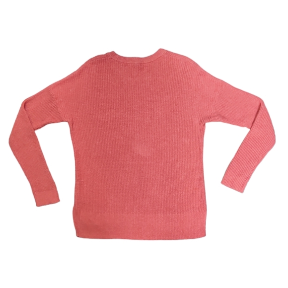 Madewell Thompson Sweater Ribbed Pullover Crew Neck Orange Small Oversized - Picture 10 of 10